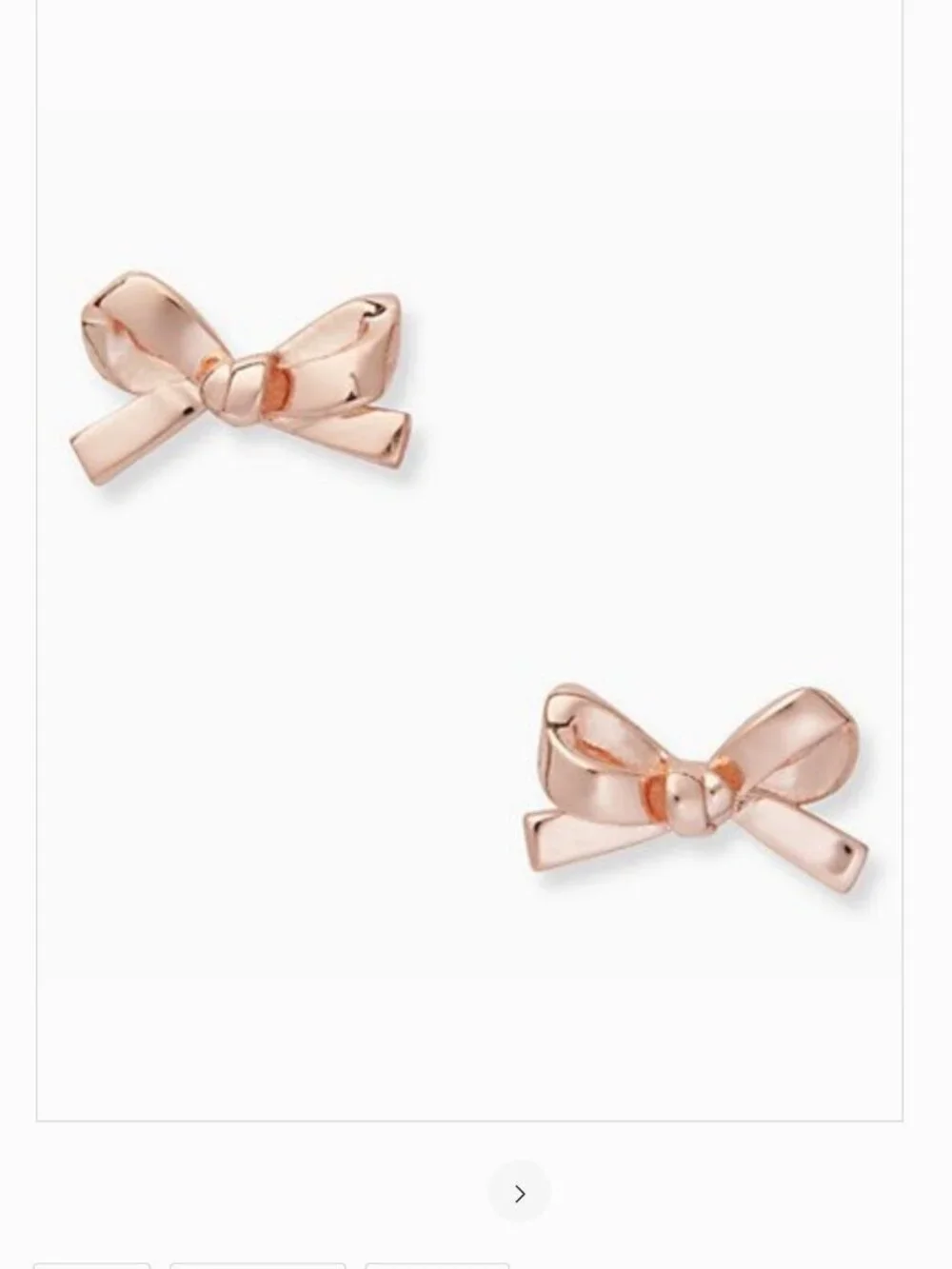 NWT~KATE SPADE~Rose Gold Skinny Mini Bow Studs